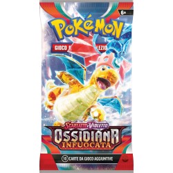 Gamevision - Pokémon Scarlatto e Violetto OSSIDIANA INFUOCATA - 1 Una Busta Pacchetto ITALIANO da 10 carte - Artwork RANDOM Casu