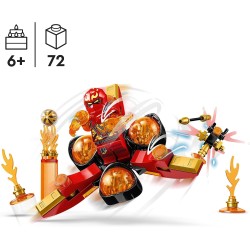 LEGO 71777 NINJAGO Salto Mortale Spinjitzu del Drago di Kai, Trottola Giocattolo con Minifigure di Kai da Collezione