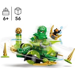LEGO 71779 NINJAGO Spin Power Dragon di Lloyd, Trottola Giocattolo con Minifigure di Lloyd da Collezione