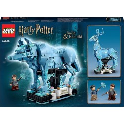 LEGO 76414 Harry Potter Expecto Patronum Set 2 in 1 con Figure Animali del Cervo e del Lupo, Accessorio per Decorazione Camera d