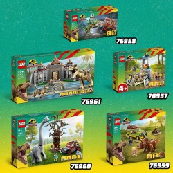 LEGO 76960 Jurassic Park La Scoperta del Brachiosauro, Set con Grande Dinosauro Giocattolo, Albero e Jeep Wrangler da Costruire,