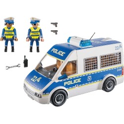 Playmobil City Action 70899 Furgone della Polizia, con Luci e Suoni, Giocattoli per Bambini dai 4 Anni