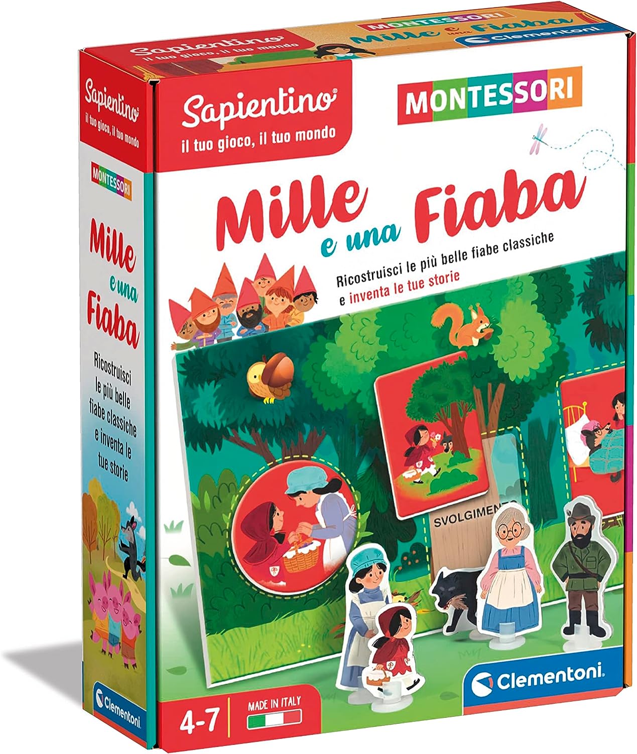 Clementoni - Sapientino Mille e Una Fiaba - Gioco Educativo 4 Anni,  Flashcards Montessori - Made in Italy, Colore Italiano, 1642
