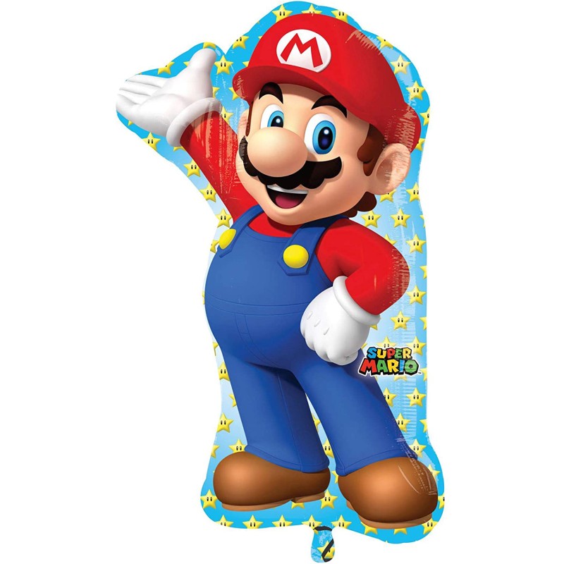 Pallone foil Supershape 33" - 83 cm Supermario, 1 pz, 7A3201001 Pallone foil Supershape 33" - 83 cm Supermario, 1 pz, 7A3201001