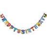 Festone Snodabile Happy Birthday Personalizzabile 190 X 18 Cm Supermario, Multicolore, 7AM9901542