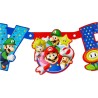 Festone Snodabile Happy Birthday Personalizzabile 190 X 18 Cm Supermario, Multicolore, 7AM9901542