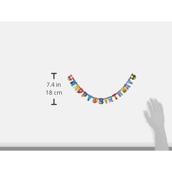 Festone Snodabile Happy Birthday Personalizzabile 190 X 18 Cm Supermario, Multicolore, 7AM9901542