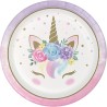 Piatto 23 cm Unicorno Baby 8 pz, 8C343829