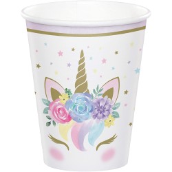 Bicchiere carta 266 ml Unicorno Baby 8 pz, 8C343968