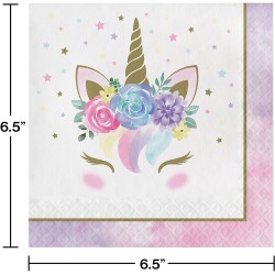 Tovagliolo 33 x 33 cm Unicorno Baby 16 pz, 8C343831