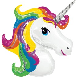 Pallone foil Supershape 33" - 83 cm Rainbow Unicorn, 1 pz, 7A3129901