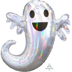Supershape Holographic Iridescente Ghost, Fantasma Halloween h 71 cm