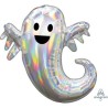 Supershape Holographic Iridescente Ghost, Fantasma Halloween h 71 cm