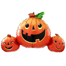 Palloncino SuperShape XL Trio Smiley Pumpkin Halloween 88 x 56 cm