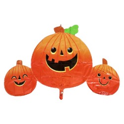 Palloncino SuperShape XL Trio Smiley Pumpkin Halloween 88 x 56 cm