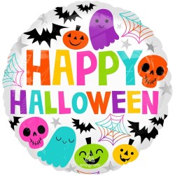 Palloncino Colorato e Raccapricciante "Creepy Halloween" in Mylar h 43 cm