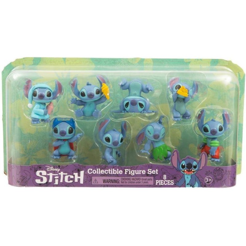 Grandi Giochi - Stitch Collectible 8 Figure Set Mini Personaggi Assortiti,  8 Modelli da 6 cm