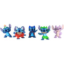 Giochi Preziosi - Stitch, Cofanetto 5 statuette, 7,5 cm, Giocattoli per Bambini dai 3 anni in su, TTC16