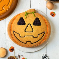 Decora - Stampo Zucca Arancione Ø 30 x h 5 cm Antiaderente, Acciaio - 0075045