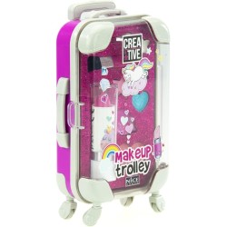 Nice Group - Make Up Trolley, Valigetta con Set di Trucchi per Bambini contenete Lucidalabbra e Ombretti di Diverso Colore, 0201