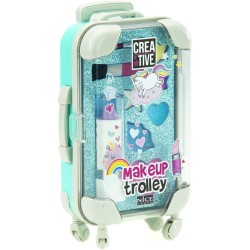 Nice Group - Make Up Trolley, Valigetta con Set di Trucchi per Bambini contenete Lucidalabbra e Ombretti di Diverso Colore, 0201