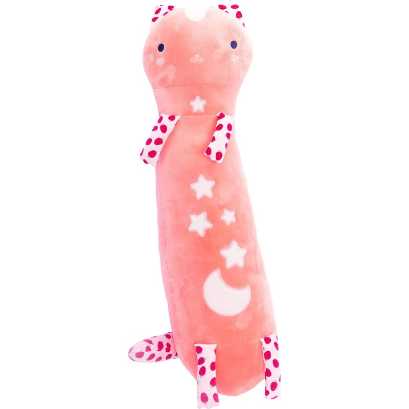 Nice Group - Peluche MOMOMI Kurai Yuki 80 cm, 1 Pupazzo Gatto Rosa Salmone, 48100