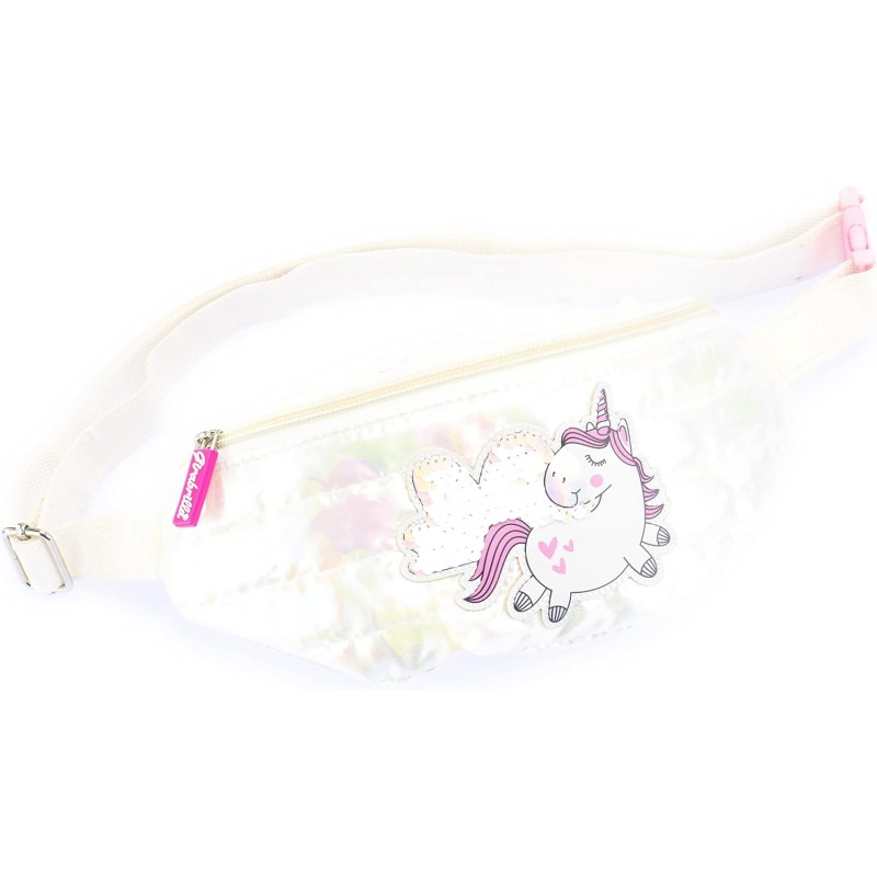 Nice Group - Girabrilla Puffer Waist Bag White, Marsupio Unicorno regolabile Bianco, 19070