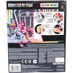 Nice Group - Monster High Glitter Tattoo, Kit con Tatuaggi e Polvere Glitterata per Bambini, 37013