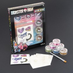 Nice Group - Monster High Glitter Tattoo, Kit con Tatuaggi e Polvere Glitterata per Bambini, 37013