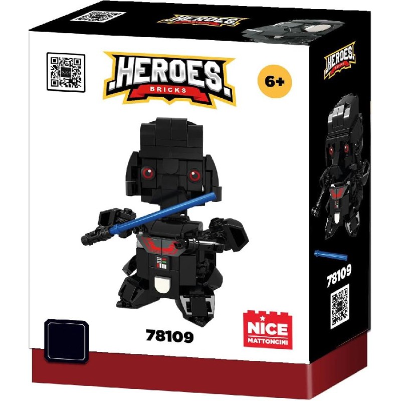 Nice Group - Mattoncini, Oscuro Capo delle Forze Galattiche del Male Heroes Bricks Black Soldier, 205 pezzi - 78109