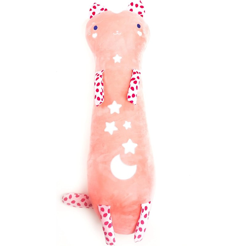 Nice Group - Peluche MOMOMI Takai Yuki 120 cm, 1 Pupazzo Gatto Rosa Salmone - 48001