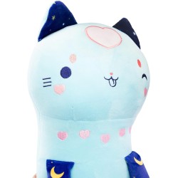 Nice Group - Peluche MOMOMI Kurai Fru 80 cm, 1 Pupazzo Gatto Azzurro - 48104