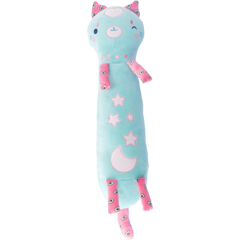 Nice Group - Peluche MOMOMI Cisai Kiki 60 cm, 1 Pupazzo Gatto Verde Tiffany - 48206