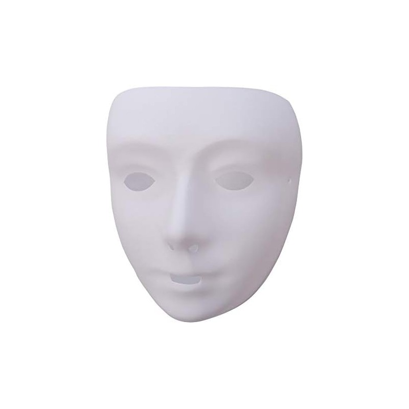 Carnival Toys - Maschera Viso Medio Bianco da Pitturare in Plastica, 00180