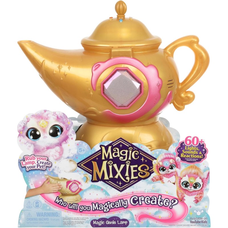 Giochi Preziosi - Magic Mixies Lampada Magica - Sfrega La Lampada Rosa Sblocca Le Diverse Fasi Di Gioco E Trova Il Cucciolo Inte