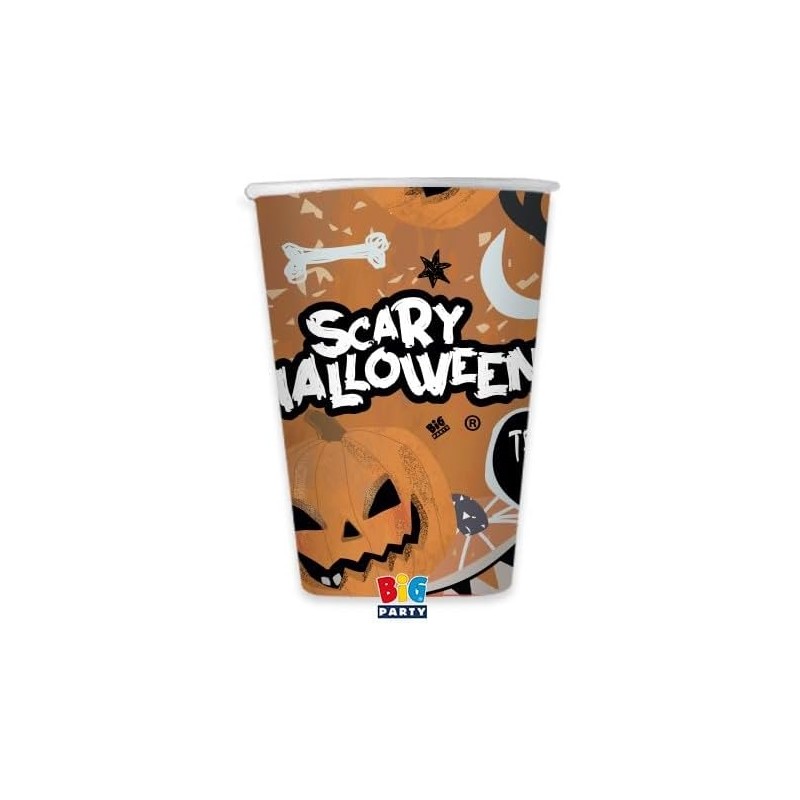 8 Bicchieri Scary Halloween da 200 cc - DI75881