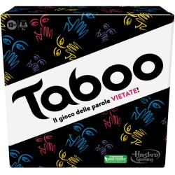 Hasbro - Taboo classico, gioco di società con parole da indovinare per adulti e adolescenti, gioco da tavolo per 4 o più giocato