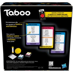 Hasbro - Taboo classico, gioco di società con parole da indovinare per adulti e adolescenti, gioco da tavolo per 4 o più giocato