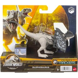 Mattel - Jurassic World Strike Attack Dilophosaurus Action Figure - HLN70