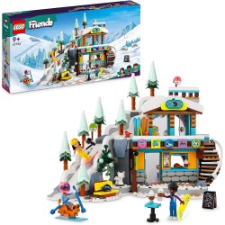 LEGO - Friends Pista da Sci e Baita, Set Sport Invernali, con Mini Bamboline di Liann, Aron e Zac e Figura Di Animale Fox, 41756
