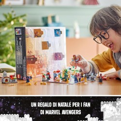 LEGO - Marvel Calendario dell’Avvento degli Avengers 2023 con 24 Regali tra cui Capitan America, Spider-Man, Iron Man e altre Mi