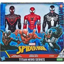Hasbro - Spiderman Titan Hero Series Collection con 3 Personaggi - F5809