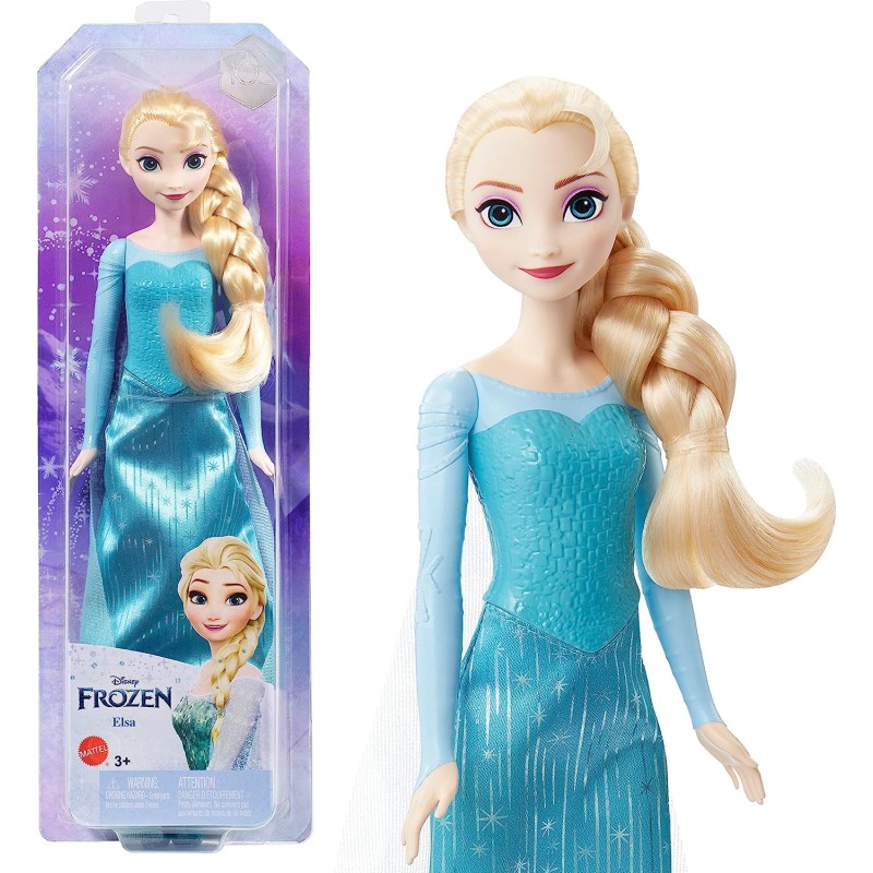 Mattel - Disney Frozen - Elsa bambola con abito esclusivo e accessori ispirati ai film Disney Frozen 1, Giocattolo per Bambini 3