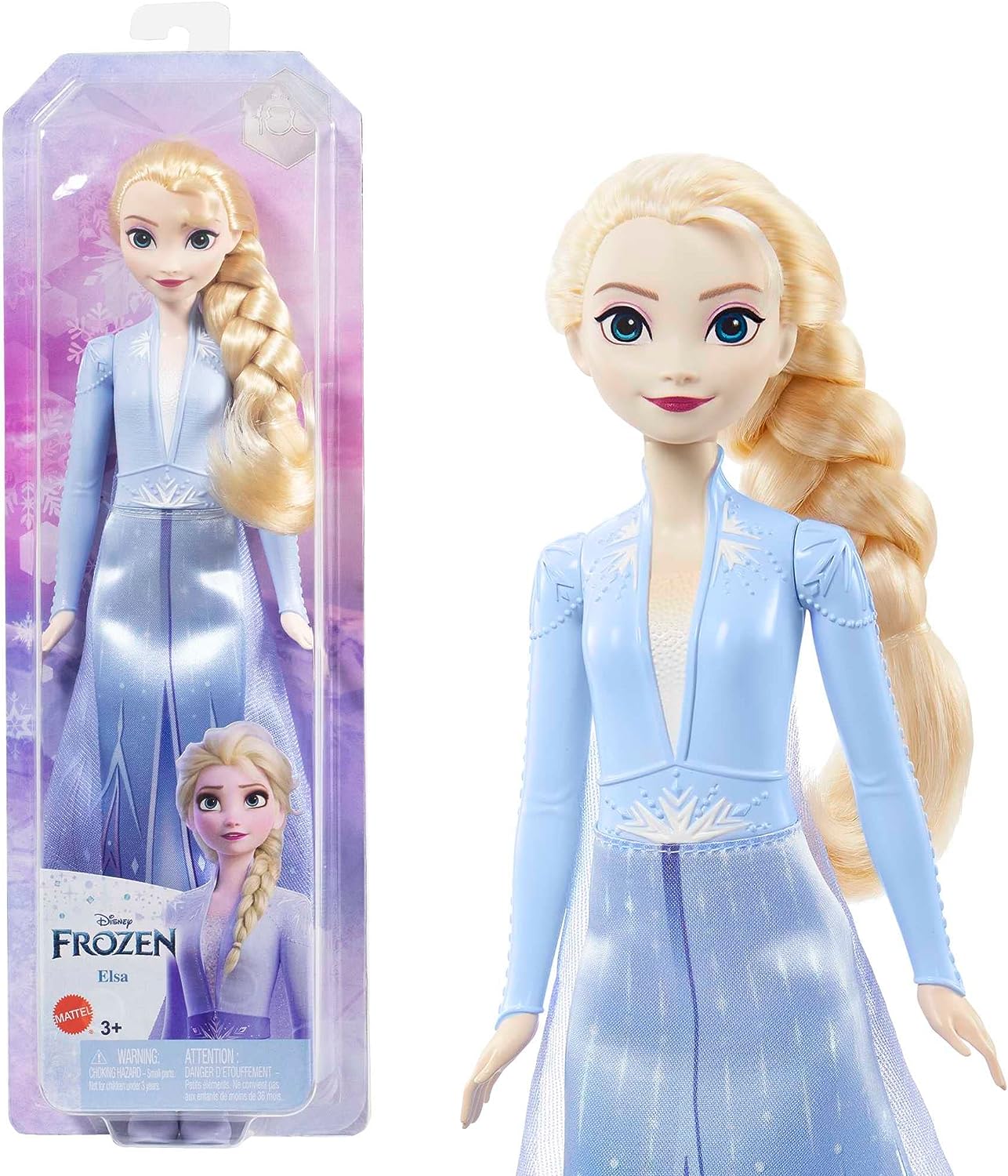 Mattel - Disney Frozen - Elsa bambola con abito esclusivo e accessori  ispirati ai film Disney Frozen 2, Giocattolo per Bambini 3