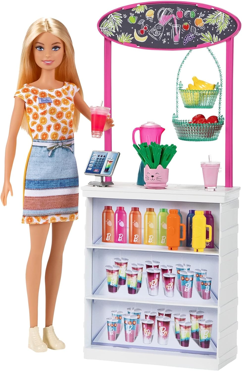 Mattel - Barbie - Playset Chioschetto dei Frullati con Bambola Bionda, Bar  e Tanti Accessori, Giocattolo per Bambini 3+Anni - GR