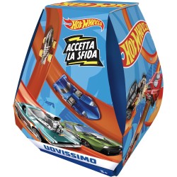 Mattel - Hot Wheels - Uovissimo, con 1 Set Rettilinei HotWheels, 1 veicolo singolo in scala 1:64 e 3 accessori per sfrecciare in