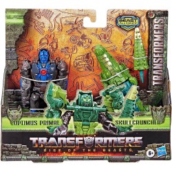 Hasbro - Transformers: Il Risveglio, Beast Alliance, Beast Combiner, Confezione da 2 con Optimus Primal 12,5 cm - F4619