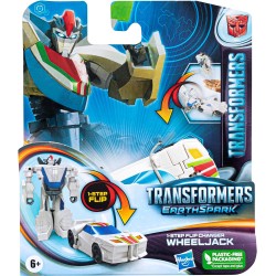 Hasbro - Transformers EarthSpark - Action figure di Wheeljack da 10 cm, conversione in 1 passaggio con lancio in aria - F6715