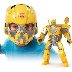 Hasbro - Transformers - Maschera di Bumblebee 22,5 cm Convertibile 2 in 1 Ispirata al Film Risveglio - F4649