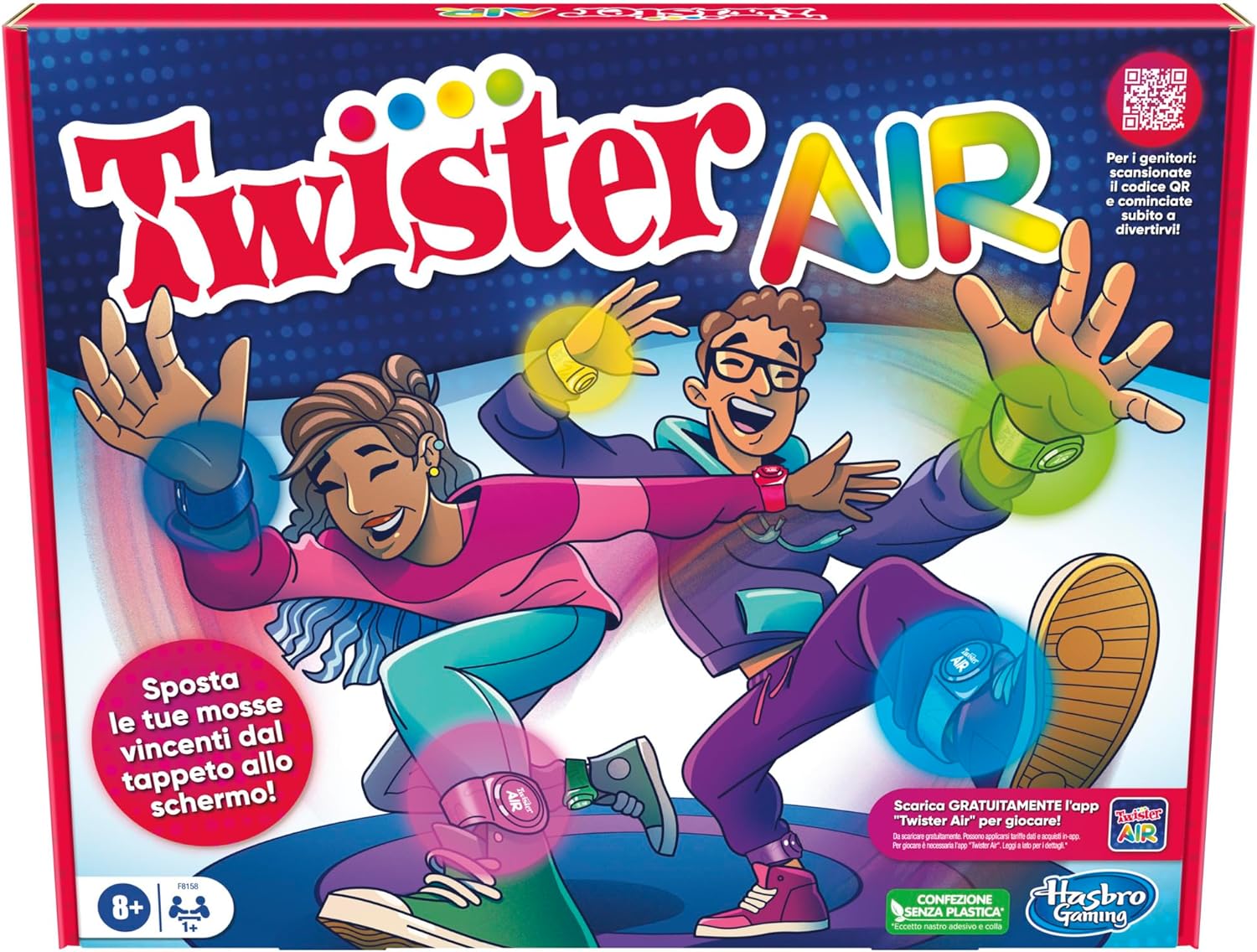 Hasbro - Gioco Twister Air, gioco Twister con app per realtà aumentata, si  collega a dispositivi smart - F8158103